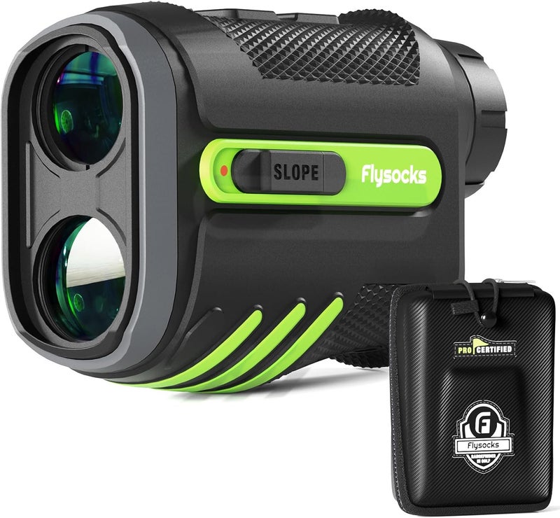 Flysocks Golf Rangefinder with Slope, 1200 Yards Laser Range Finder, 7X Magnification, Rechargeable Range Finders Golfing with Flagpole Lock Vibration, Magnetic Strip, Golf Accessories for Hunting - Image 1
